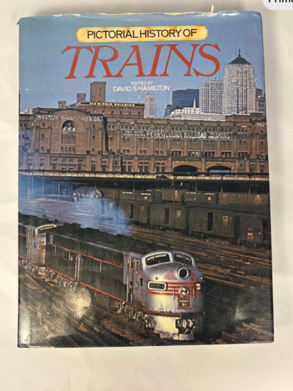 Pictorial History of Trains (1977) Vintage Coffee Table Book | Retro Railway Pho
